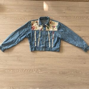 Vintage floral denim jacket Such